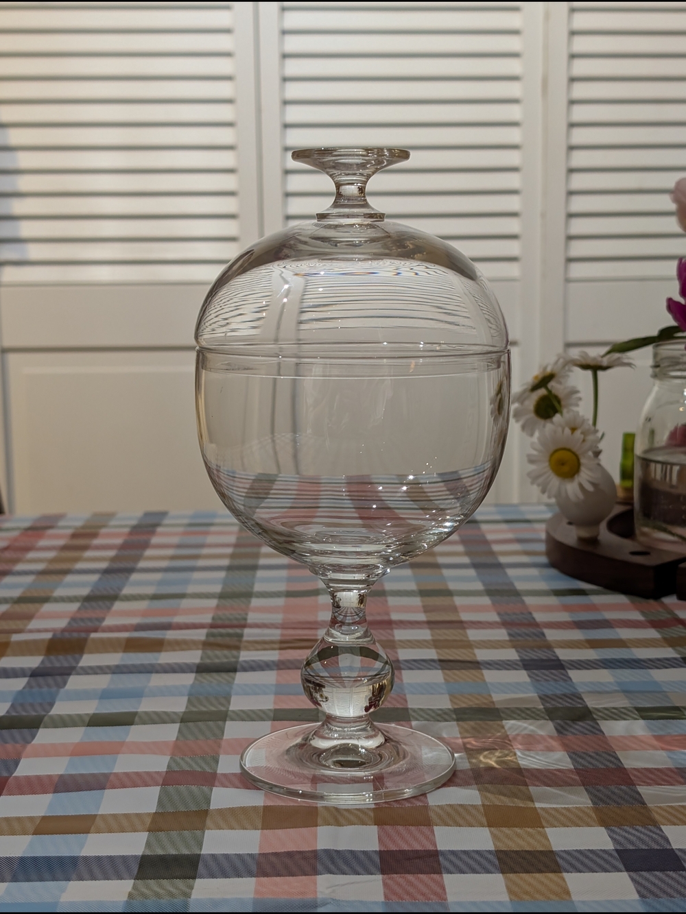 Clear Glass Apothecary Jar with Lid